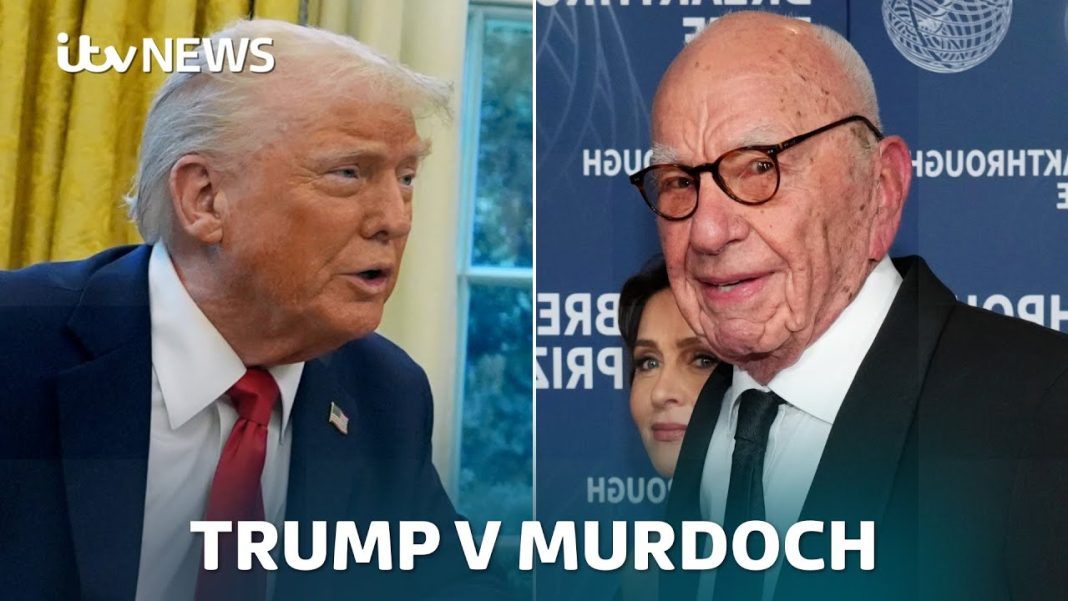 President Trump sues Wall Street Journal and Rupert Murdoch over Epstein ties reporting | ITV News
